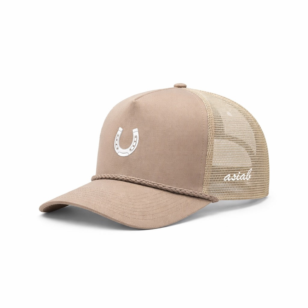 ASIAB Tan Snapback Trucker — Limited Release – All seated in barn
