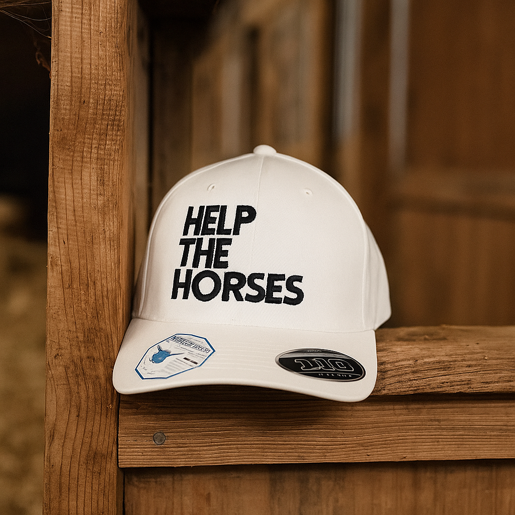 Help the Horses : White Flexfit Hat