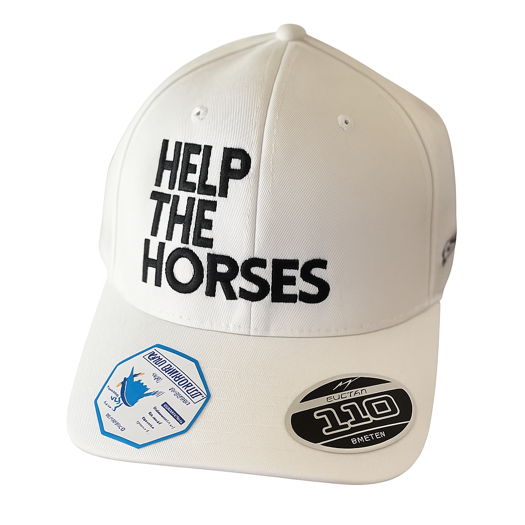 Help the Horses : White Flexfit Hat