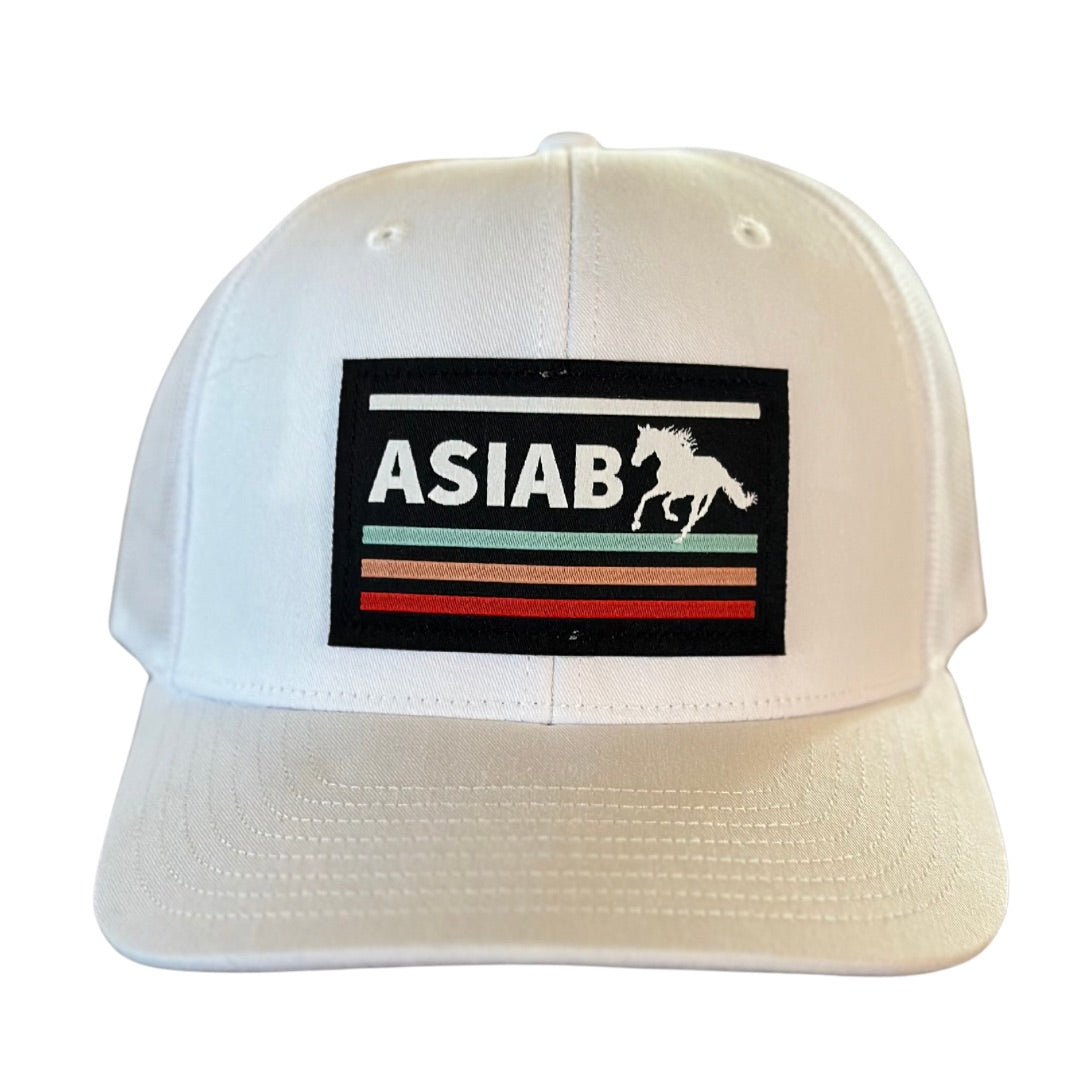 ASIAB OG Trucker Hat - White/ White – All seated in barn