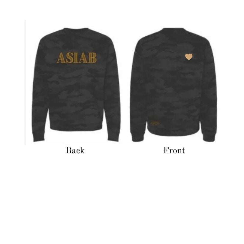 LIMITED: ASIAB Dark Camo Crewneck - Handmade