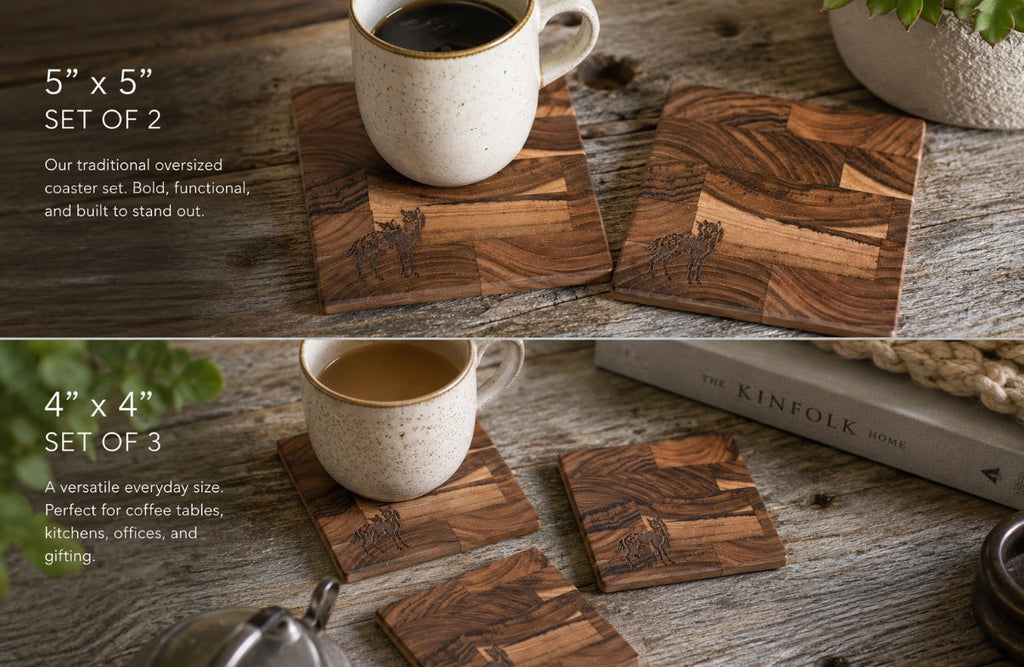 Handcrafted Wood Coasters by Jacob Langston - (pre-order)