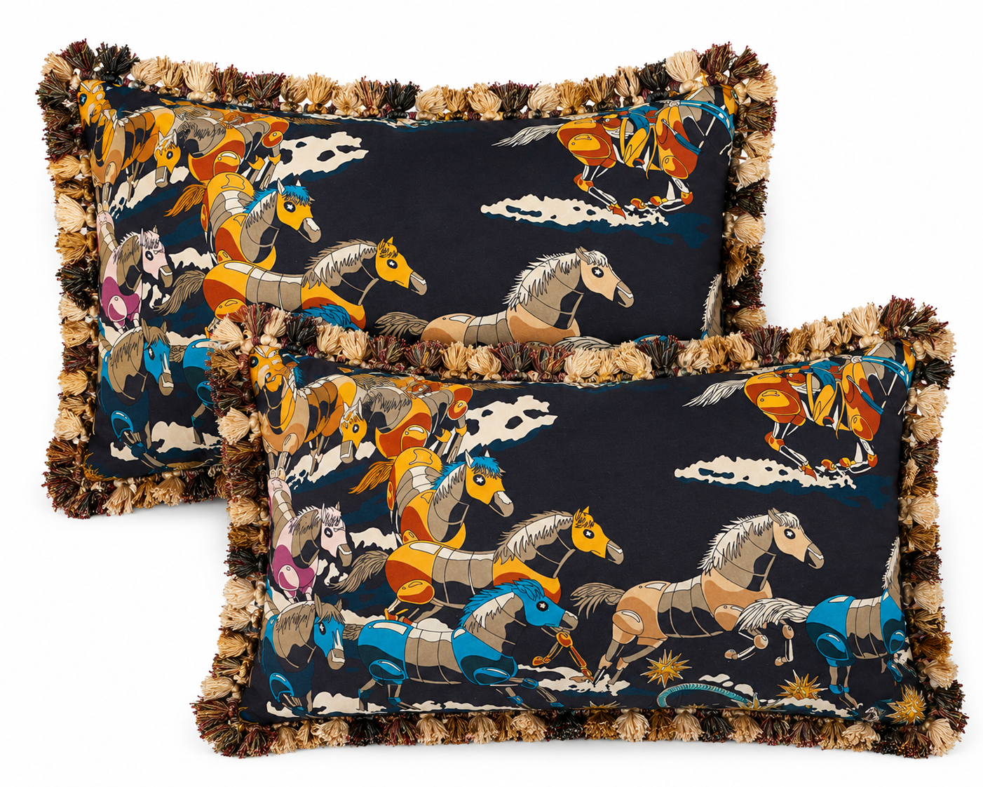Hermès Vintage Scarf Pillows — One of One Sets (100% Donation)
