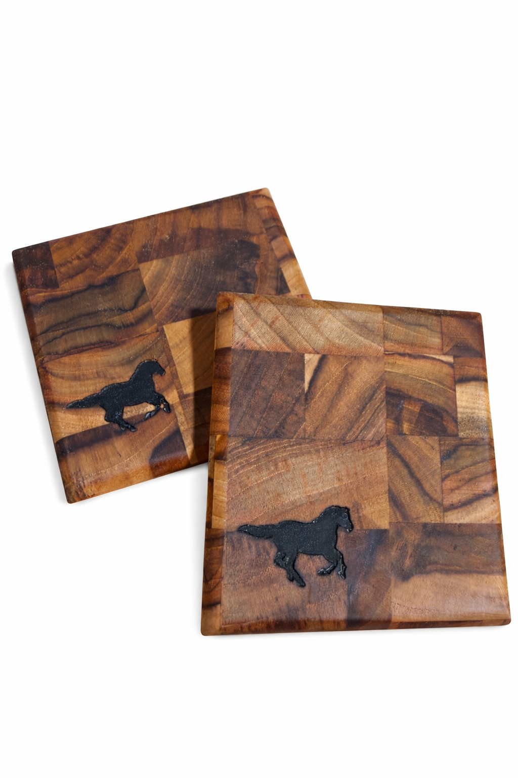 Horse Rescue Club Handcrafted Wood Coasters- set of 2 (pre-order)
