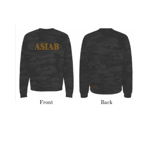 LIMITED: ASIAB Dark Camo Crewneck - Handmade