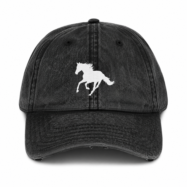 The Rescue Drop — the Distressed Black Dad Hat