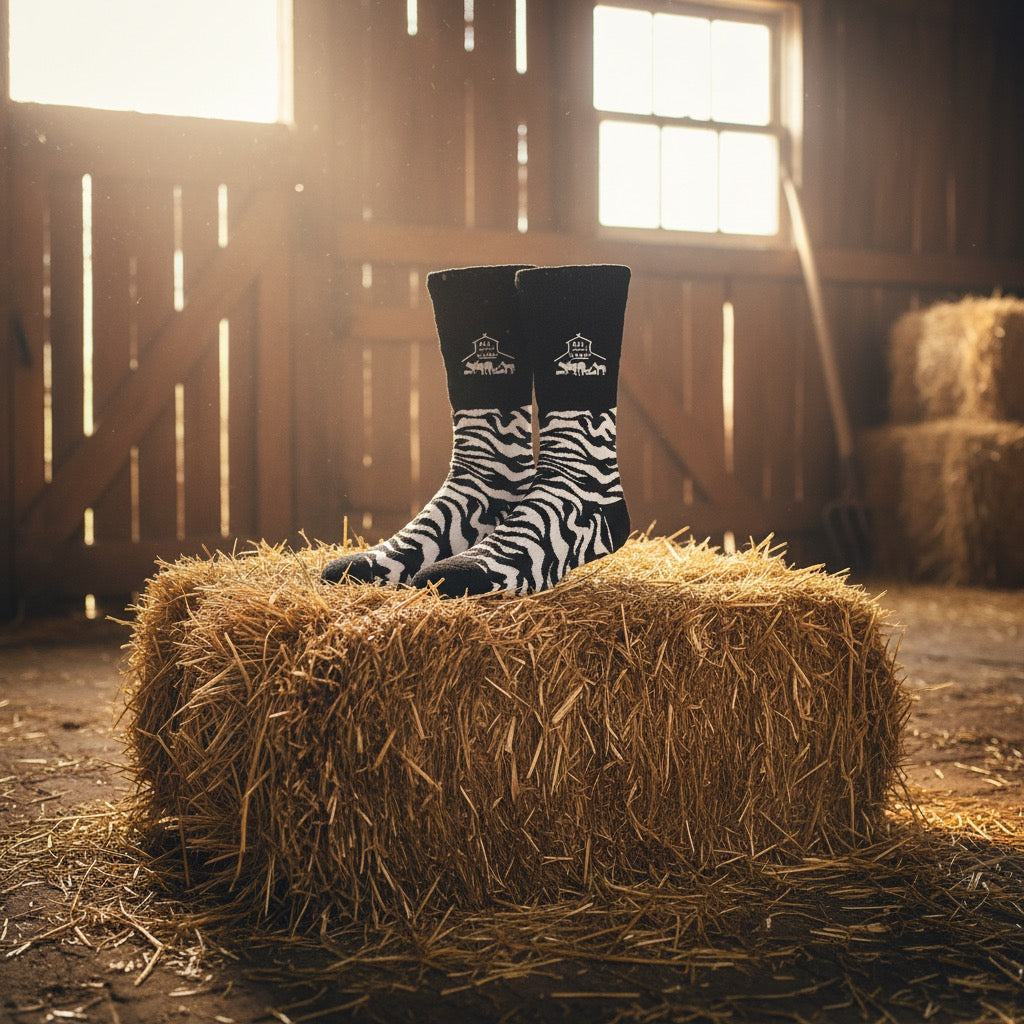 ASIAB The Nighttime Zebra Cozy Socks