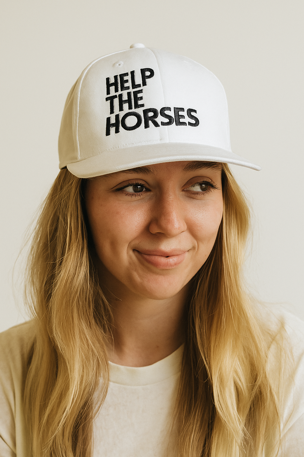 Help the Horses : White Flexfit Hat